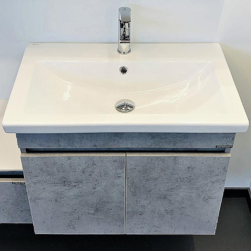 Тумба с раковиной Comforty Осло 70ПД 00-00006118 подвесная Бетон светлый, купить, цена, заказать, магазин, доставка, скидка, промокод, купить, цена, заказать, магазин, доставка, скидка, промокод