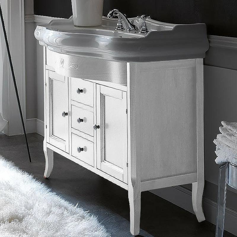 Тумба под раковину Kerasan Retro 90 734730 Белая, купить, цена, заказать, магазин, доставка, скидка, промокод, купить, цена, заказать, магазин, доставка, скидка, промокод