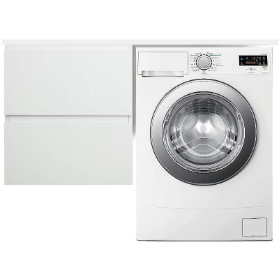 Тумба с раковиной Эстет Dallas Luxe 130 L ФР-00002222 подвесная Белая