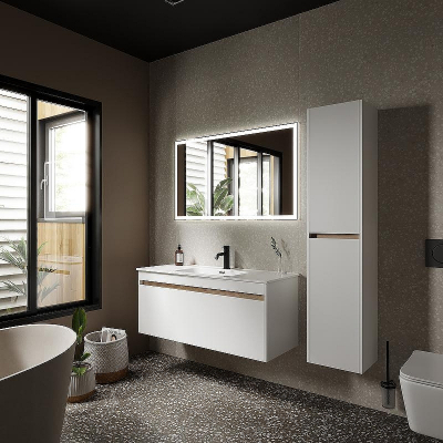 Тумба под раковину Sancos Smart 120 SM120-1W подвесная Белый глянец