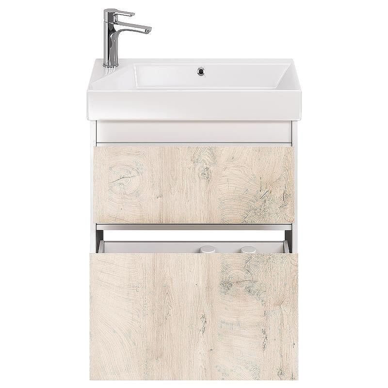Тумба под раковину Dreja Slim 65 99.0501 подвесная Дуб кантри Белый глянец, купить, цена, заказать, магазин, доставка, скидка, промокод, купить, цена, заказать, магазин, доставка, скидка, промокод