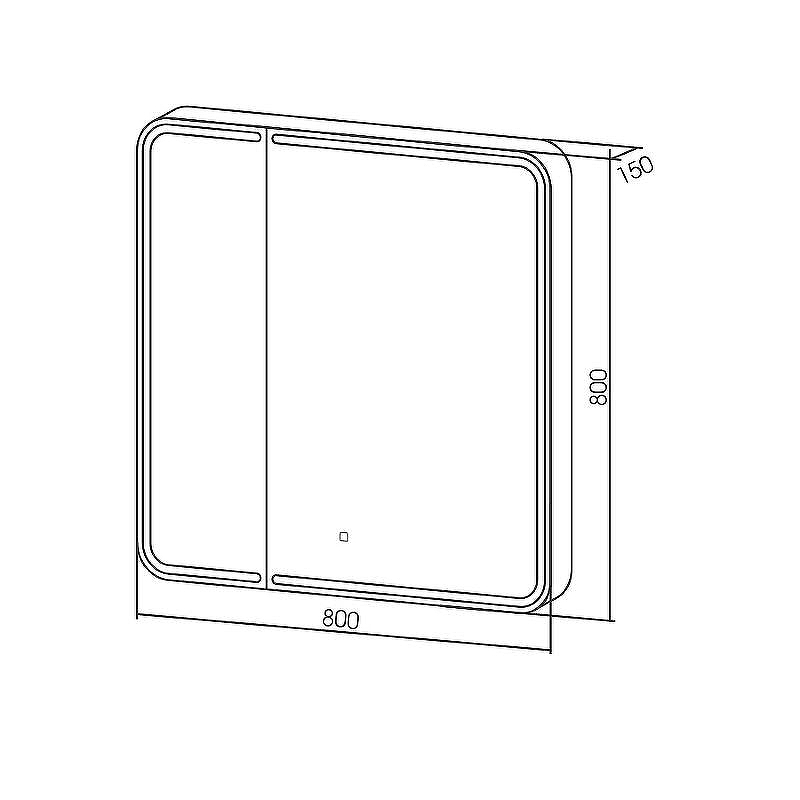 Зеркальный шкаф Creto Zoe 80 16-805800Z с подсветкой Белый, купить, цена, заказать, магазин, доставка, скидка, промокод, купить, цена, заказать, магазин, доставка, скидка, промокод