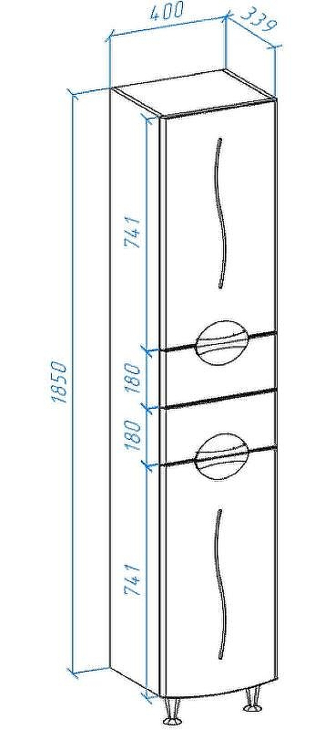 Шкаф пенал Bellezza Глория 40 R 4629505711011 Белый, купить, цена, заказать, магазин, доставка, скидка, промокод, купить, цена, заказать, магазин, доставка, скидка, промокод