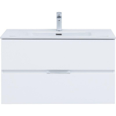 Тумба под раковину Aquanet Алвита New 90 303920 подвесная Белая матовая