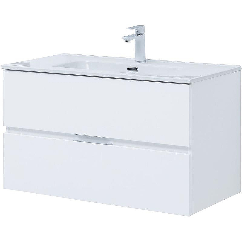 Тумба под раковину Aquanet Алвита New 90 303920 подвесная Белая матовая, купить, цена, заказать, магазин, доставка, скидка, промокод, купить, цена, заказать, магазин, доставка, скидка, промокод