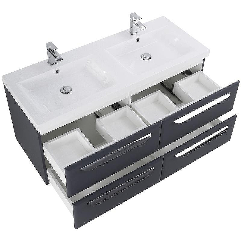 Тумба под раковину Cezares Eco 120 ECO-1200-4C-SO-2-GR-P подвесная Grafito, купить, цена, заказать, магазин, доставка, скидка, промокод, купить, цена, заказать, магазин, доставка, скидка, промокод