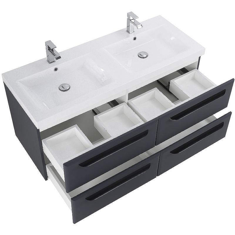 Тумба под раковину Cezares Eco 120 ECO-1200-4C-SO-2-GR-P подвесная Grafito, купить, цена, заказать, магазин, доставка, скидка, промокод, купить, цена, заказать, магазин, доставка, скидка, промокод