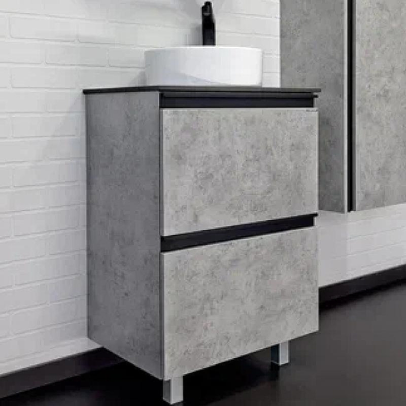 Тумба с раковиной Comforty Эдинбург 60Н 00-00004767 Бетон светлый, купить, цена, заказать, магазин, доставка, скидка, промокод, купить, цена, заказать, магазин, доставка, скидка, промокод