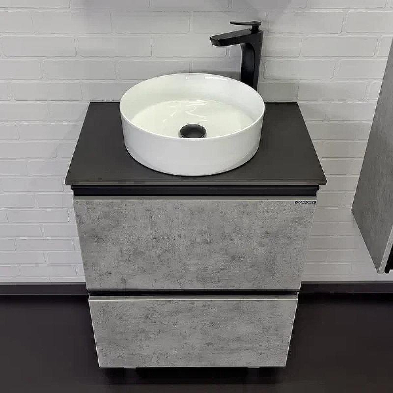 Тумба с раковиной Comforty Эдинбург 60Н 00-00004767 Бетон светлый, купить, цена, заказать, магазин, доставка, скидка, промокод, купить, цена, заказать, магазин, доставка, скидка, промокод