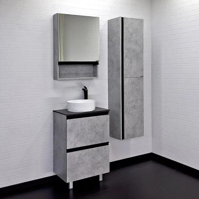 Тумба с раковиной Comforty Эдинбург 60Н 00-00004767 Бетон светлый, купить, цена, заказать, магазин, доставка, скидка, промокод, купить, цена, заказать, магазин, доставка, скидка, промокод