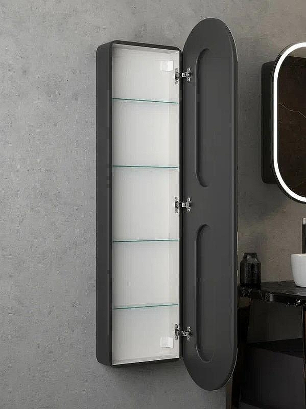 Зеркальный шкаф Континент Elmage black LED 45 МВК048 с подсветкой Черный, купить, цена, заказать, магазин, доставка, скидка, промокод, купить, цена, заказать, магазин, доставка, скидка, промокод