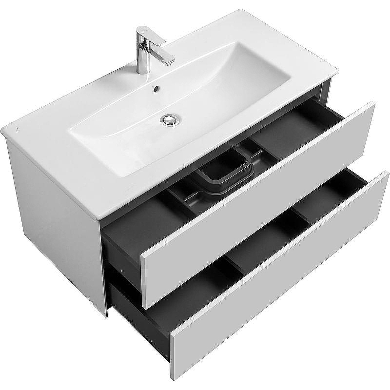 Тумба под раковину Aquaton Сохо 100 1A258201AJ010 подвесная Белая глянцевая, купить, цена, заказать, магазин, доставка, скидка, промокод, купить, цена, заказать, магазин, доставка, скидка, промокод