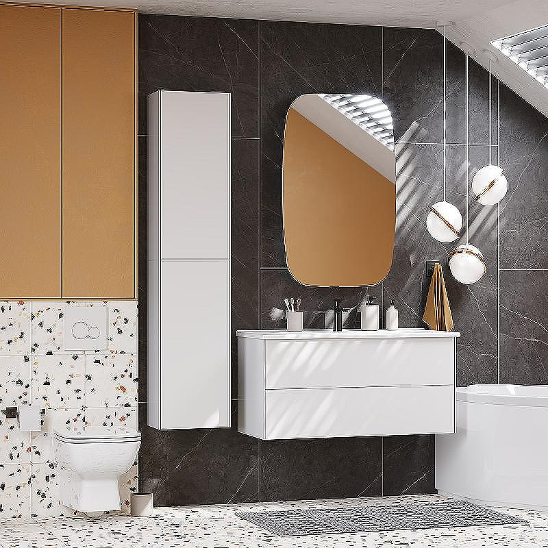 Тумба под раковину Aquaton Сохо 100 1A258201AJ010 подвесная Белая глянцевая, купить, цена, заказать, магазин, доставка, скидка, промокод, купить, цена, заказать, магазин, доставка, скидка, промокод