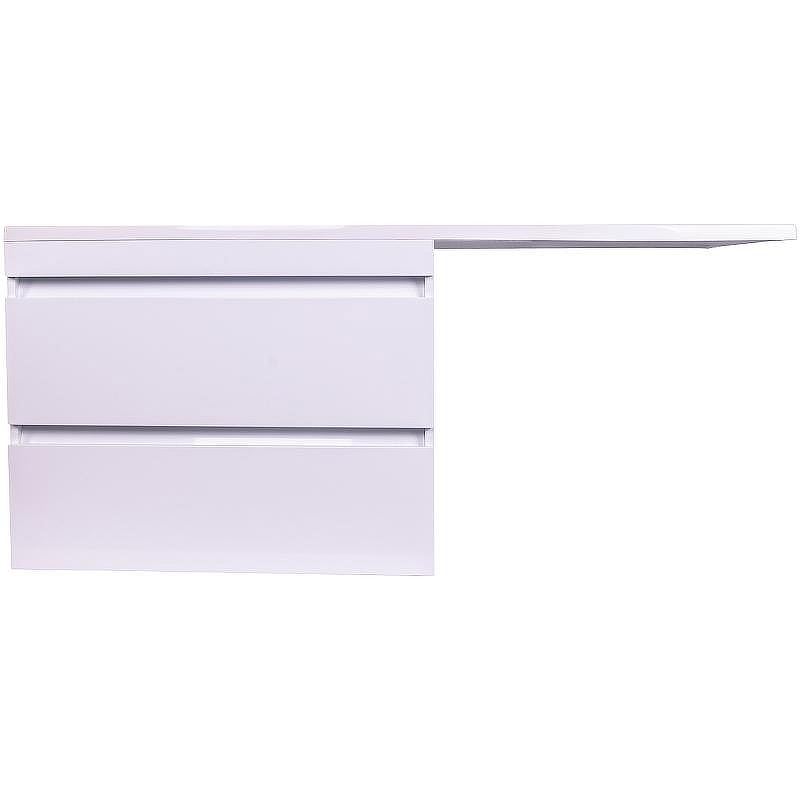 Тумба под раковину Style Line Даллас Люкс Plus 140 L СС-00002386 подвесная Белая, купить, цена, заказать, магазин, доставка, скидка, промокод, купить, цена, заказать, магазин, доставка, скидка, промокод