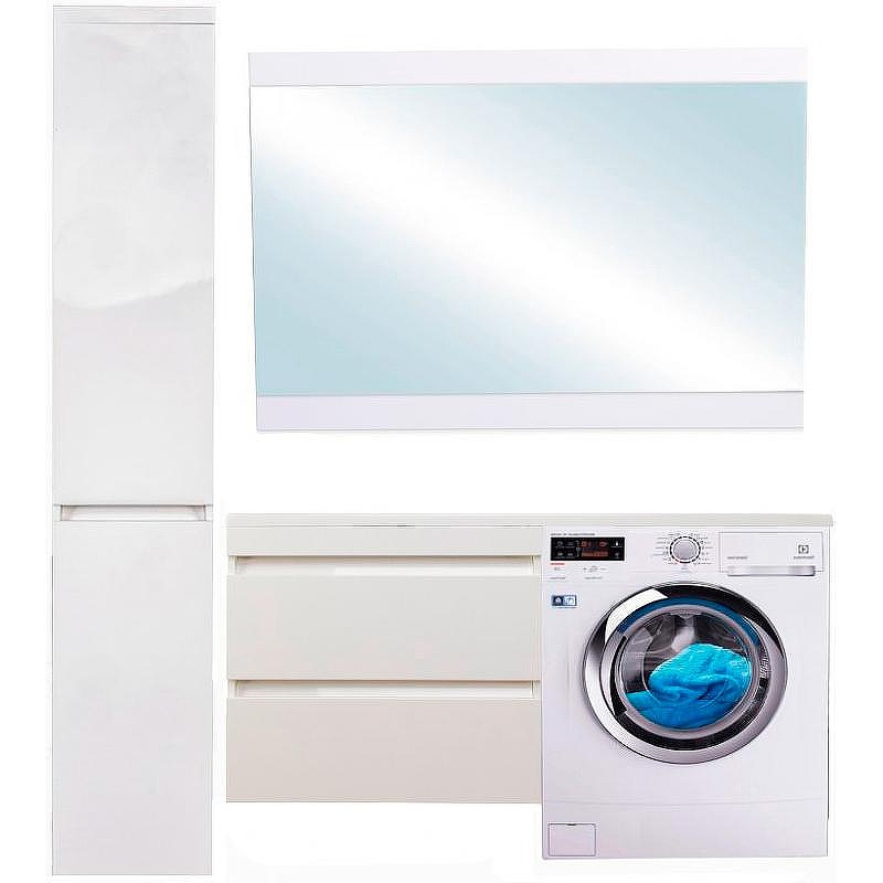 Тумба под раковину Style Line Даллас Люкс Plus 140 L СС-00002386 подвесная Белая, купить, цена, заказать, магазин, доставка, скидка, промокод, купить, цена, заказать, магазин, доставка, скидка, промокод