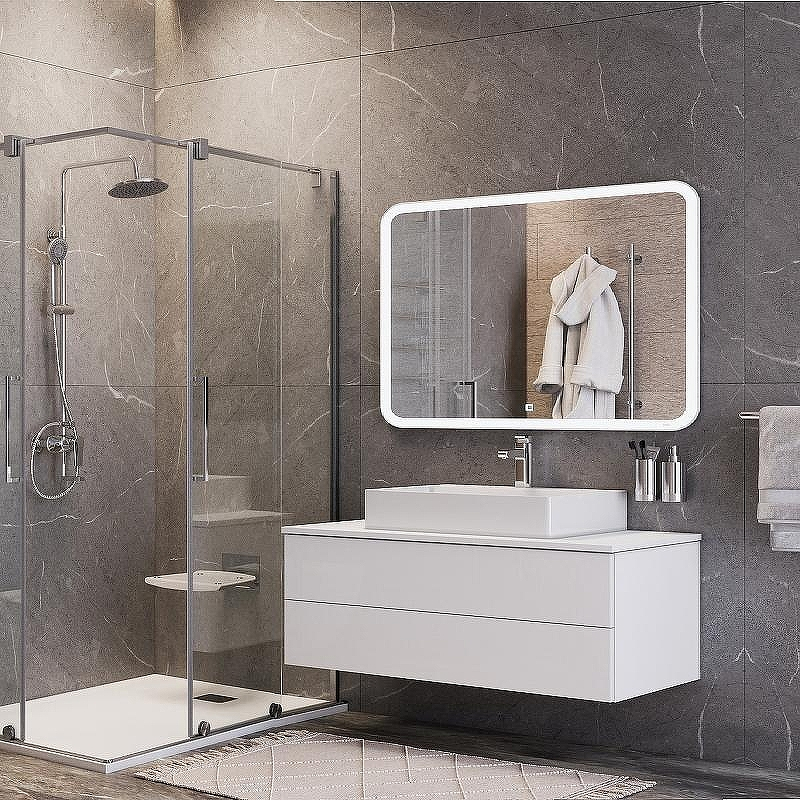 Зеркало Bond Cube 120x80 M39ZE-12080 с подсветкой с сенсорным выключателем, купить, цена, заказать, магазин, доставка, скидка, промокод, купить, цена, заказать, магазин, доставка, скидка, промокод