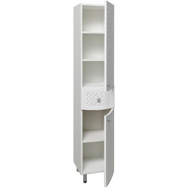 Шкаф пенал Runo Милано 30 R УТ000002107 Белый, купить, цена, заказать, магазин, доставка, скидка, промокод, купить, цена, заказать, магазин, доставка, скидка, промокод