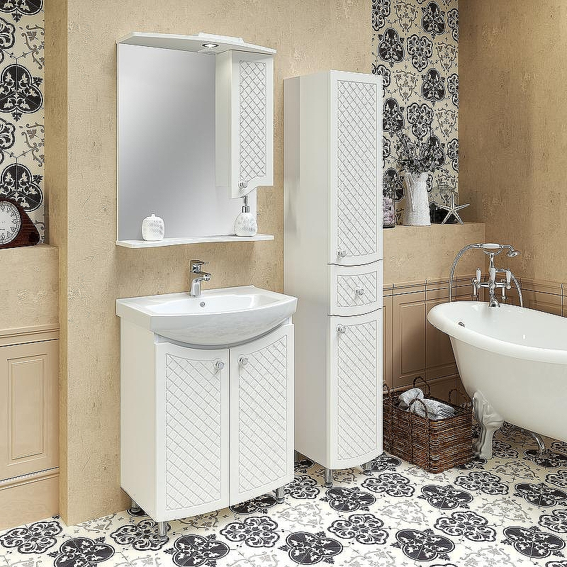 Шкаф пенал Runo Милано 30 R УТ000002107 Белый, купить, цена, заказать, магазин, доставка, скидка, промокод, купить, цена, заказать, магазин, доставка, скидка, промокод