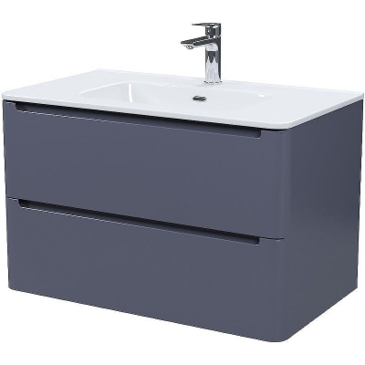 Тумба с раковиной Iddis Edifice 80 EDI80D0i95K подвесная Темно-серая