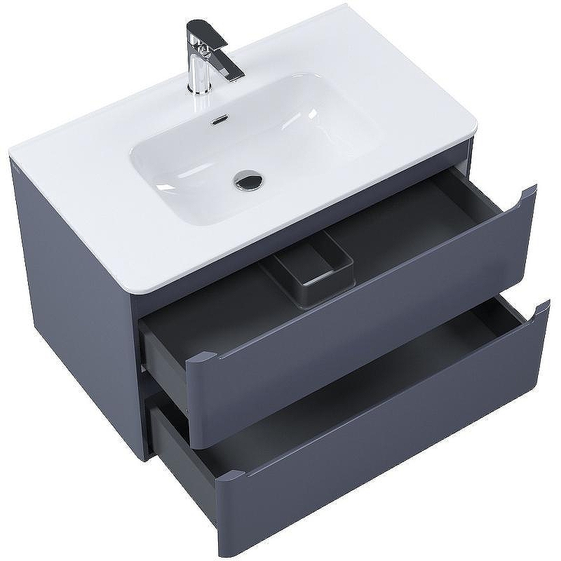 Тумба с раковиной Iddis Edifice 80 EDI80D0i95K подвесная Темно-серая, купить, цена, заказать, магазин, доставка, скидка, промокод, купить, цена, заказать, магазин, доставка, скидка, промокод