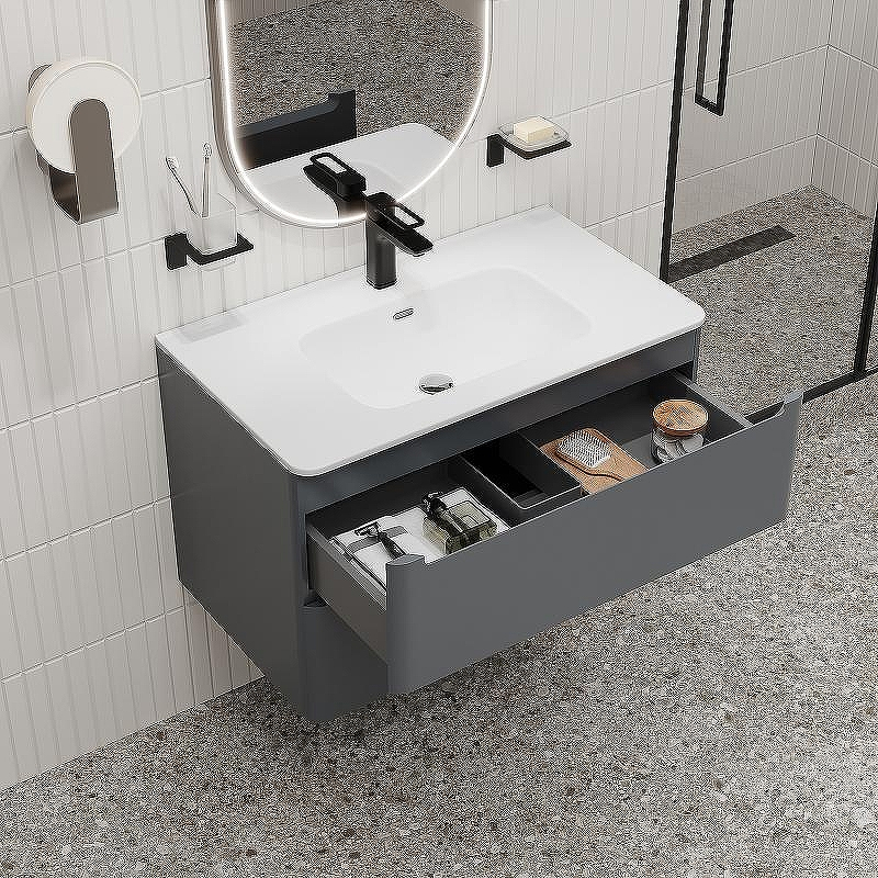 Тумба с раковиной Iddis Edifice 80 EDI80D0i95K подвесная Темно-серая, купить, цена, заказать, магазин, доставка, скидка, промокод, купить, цена, заказать, магазин, доставка, скидка, промокод