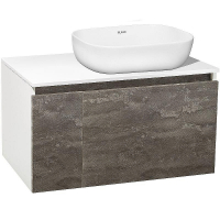 Тумба под раковину Runo Бари 80 00-00001379 подвесная Железный камень Белая, купить, цена, заказать, магазин, доставка, скидка, промокод, купить, цена, заказать, магазин, доставка, скидка, промокод