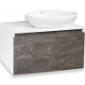 Тумба под раковину Runo Бари 80 00-00001379 подвесная Железный камень Белая, купить, цена, заказать, магазин, доставка, скидка, промокод, купить, цена, заказать, магазин, доставка, скидка, промокод