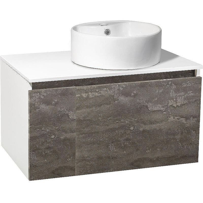 Тумба под раковину Runo Бари 80 00-00001379 подвесная Железный камень Белая, купить, цена, заказать, магазин, доставка, скидка, промокод, купить, цена, заказать, магазин, доставка, скидка, промокод