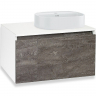 Тумба под раковину Runo Бари 80 00-00001379 подвесная Железный камень Белая, купить, цена, заказать, магазин, доставка, скидка, промокод, купить, цена, заказать, магазин, доставка, скидка, промокод