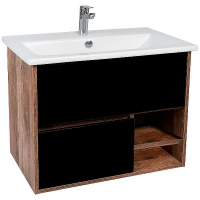 Тумба под раковину VIANT Люксембург 60 VLUX60ELCH-T2YP подвесная Черная матовая Кейптаун, купить, цена, заказать, магазин, доставка, скидка, промокод, купить, цена, заказать, магазин, доставка, скидка, промокод