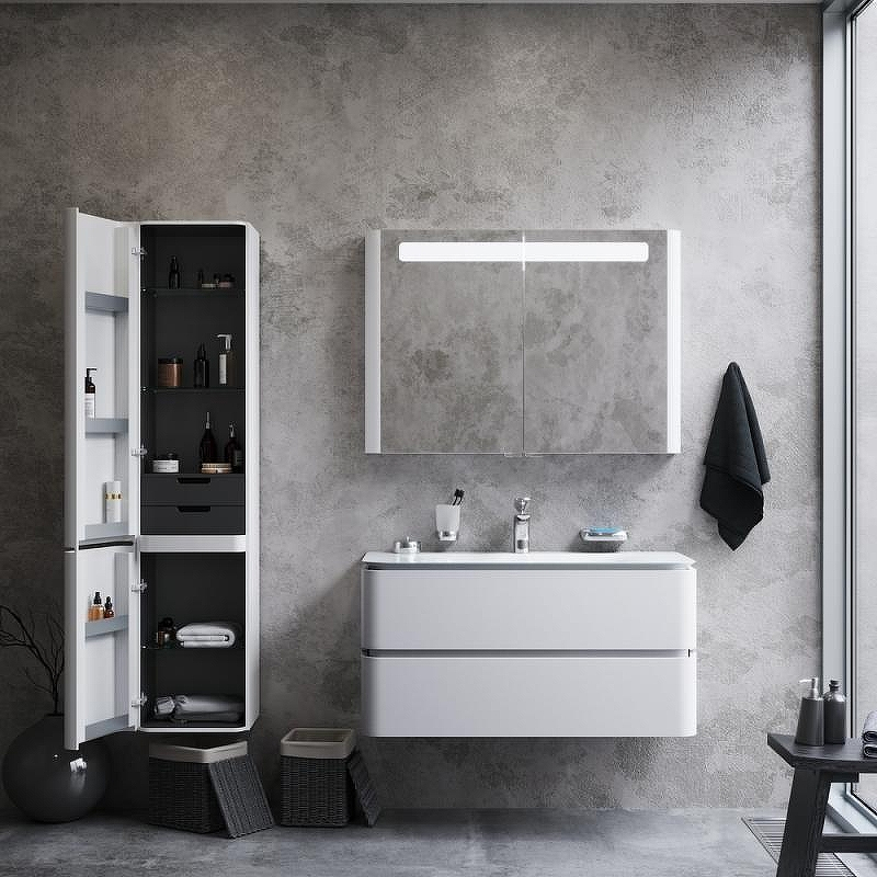 Шкаф пенал AM.PM Sensation 40 L M30CHL0406WG подвесной Белый глянцевый, купить, цена, заказать, магазин, доставка, скидка, промокод, купить, цена, заказать, магазин, доставка, скидка, промокод