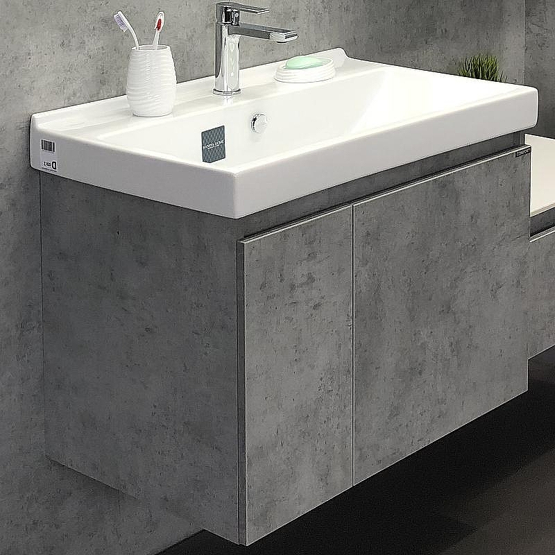 Тумба с раковиной Comforty Осло 80 00-00000836 подвесная Бетон светлый, купить, цена, заказать, магазин, доставка, скидка, промокод, купить, цена, заказать, магазин, доставка, скидка, промокод