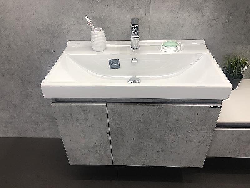 Тумба с раковиной Comforty Осло 80 00-00000836 подвесная Бетон светлый, купить, цена, заказать, магазин, доставка, скидка, промокод, купить, цена, заказать, магазин, доставка, скидка, промокод