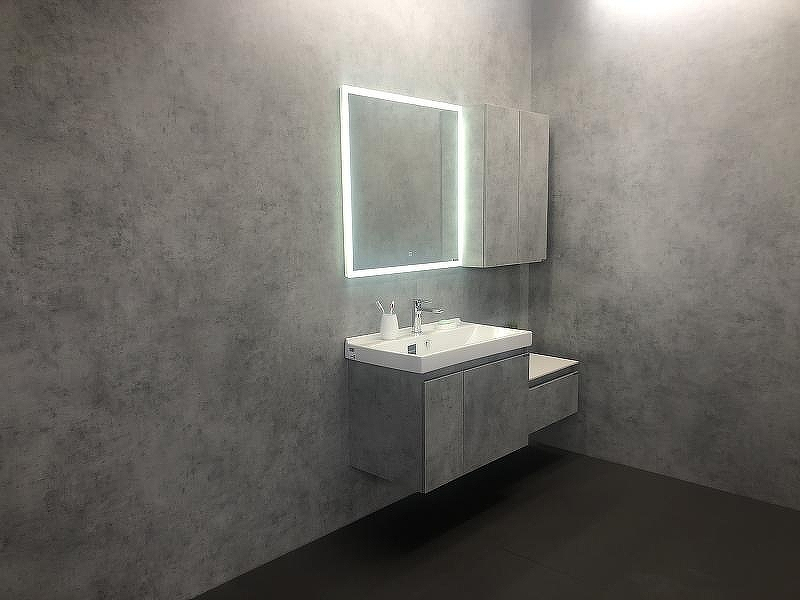 Тумба с раковиной Comforty Осло 80 00-00000836 подвесная Бетон светлый, купить, цена, заказать, магазин, доставка, скидка, промокод, купить, цена, заказать, магазин, доставка, скидка, промокод