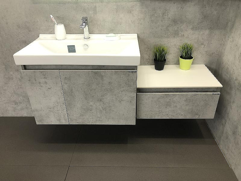 Тумба с раковиной Comforty Осло 80 00-00000836 подвесная Бетон светлый, купить, цена, заказать, магазин, доставка, скидка, промокод, купить, цена, заказать, магазин, доставка, скидка, промокод