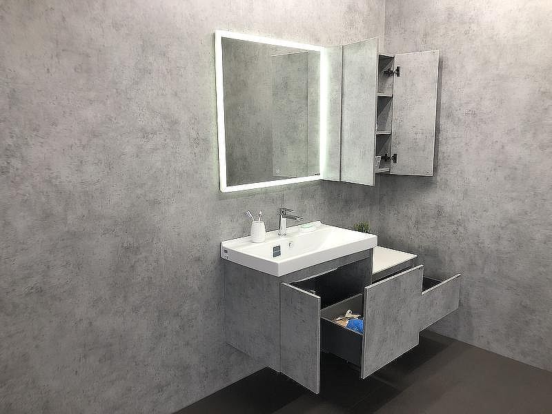 Тумба с раковиной Comforty Осло 80 00-00000836 подвесная Бетон светлый, купить, цена, заказать, магазин, доставка, скидка, промокод, купить, цена, заказать, магазин, доставка, скидка, промокод