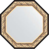Зеркало Evoform Octagon 80х80 BY 3846 в багетной раме - Барокко золото 106, купить, цена, заказать, магазин, доставка, скидка, промокод, купить, цена, заказать, магазин, доставка, скидка, промокод