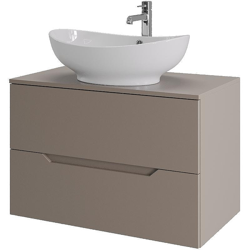 Тумба с раковиной Orange Line 80 Li-80TuLMDF+B08-585W подвесная Латте матовый, купить, цена, заказать, магазин, доставка, скидка, промокод, купить, цена, заказать, магазин, доставка, скидка, промокод