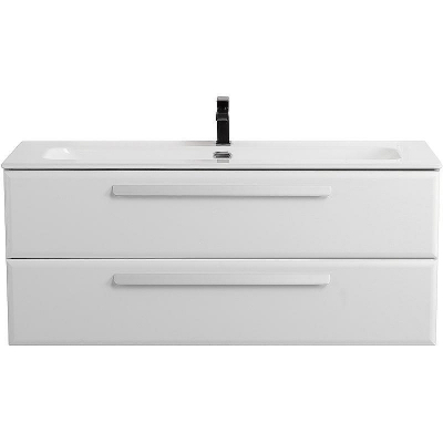 Тумба под раковину Cezares Eco-Cer-N 120 ECO-CER-N-1200-2C-SO-BL подвесная Bianco Lucido без ручек