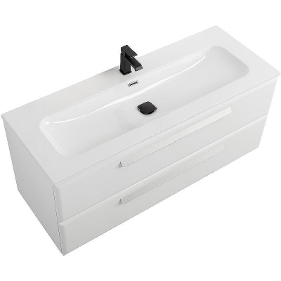 Тумба под раковину Cezares Eco-Cer-N 120 ECO-CER-N-1200-2C-SO-BL подвесная Bianco Lucido без ручек