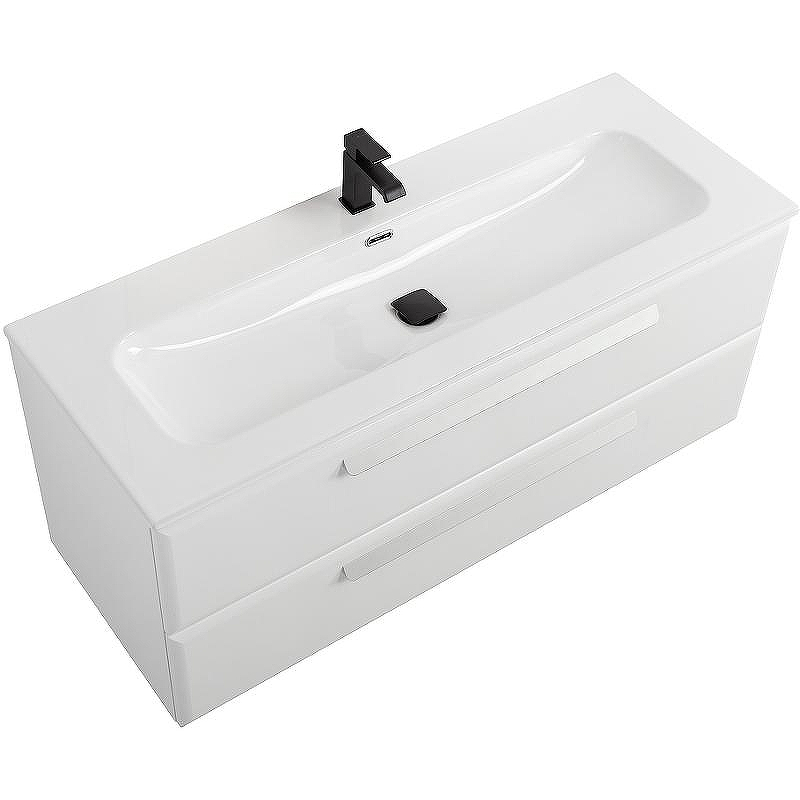 Тумба под раковину Cezares Eco-Cer-N 120 ECO-CER-N-1200-2C-SO-BL подвесная Bianco Lucido без ручек, купить, цена, заказать, магазин, доставка, скидка, промокод, купить, цена, заказать, магазин, доставка, скидка, промокод