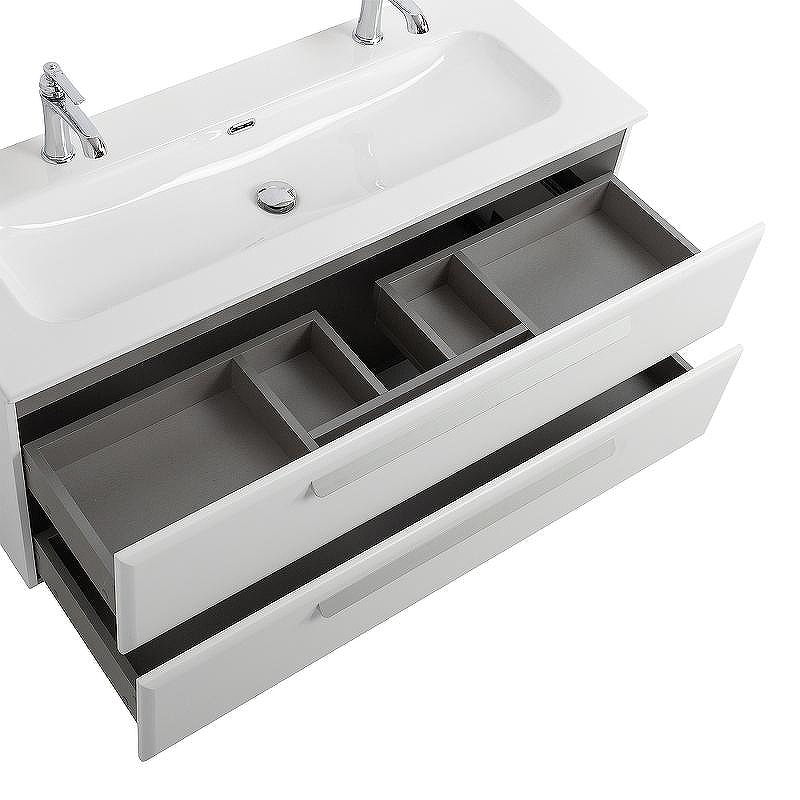 Тумба под раковину Cezares Eco-Cer-N 120 ECO-CER-N-1200-2C-SO-BL подвесная Bianco Lucido без ручек, купить, цена, заказать, магазин, доставка, скидка, промокод, купить, цена, заказать, магазин, доставка, скидка, промокод