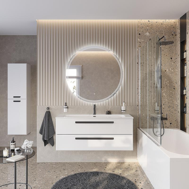 Тумба под раковину Cezares Eco-Cer-N 120 ECO-CER-N-1200-2C-SO-BL подвесная Bianco Lucido без ручек, купить, цена, заказать, магазин, доставка, скидка, промокод, купить, цена, заказать, магазин, доставка, скидка, промокод