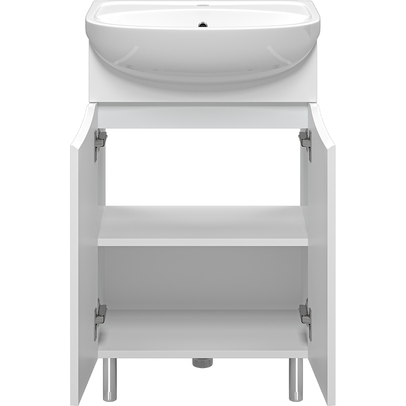 Тумба с раковиной Misty Смайл 50 УТ000013111 Белая, купить, цена, заказать, магазин, доставка, скидка, промокод, купить, цена, заказать, магазин, доставка, скидка, промокод
