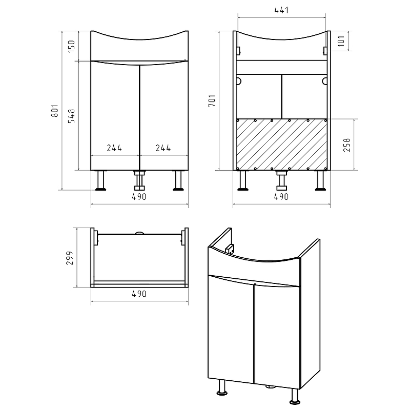 Тумба с раковиной Misty Смайл 50 УТ000013111 Белая, купить, цена, заказать, магазин, доставка, скидка, промокод, купить, цена, заказать, магазин, доставка, скидка, промокод