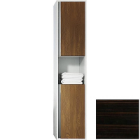 Шкаф пенал SanVit Контур 32 pkontur с фактурой под дерево вертикальные ручки подвесной Черное дерево, купить, цена, заказать, магазин, доставка, скидка, промокод, купить, цена, заказать, магазин, доставка, скидка, промокод