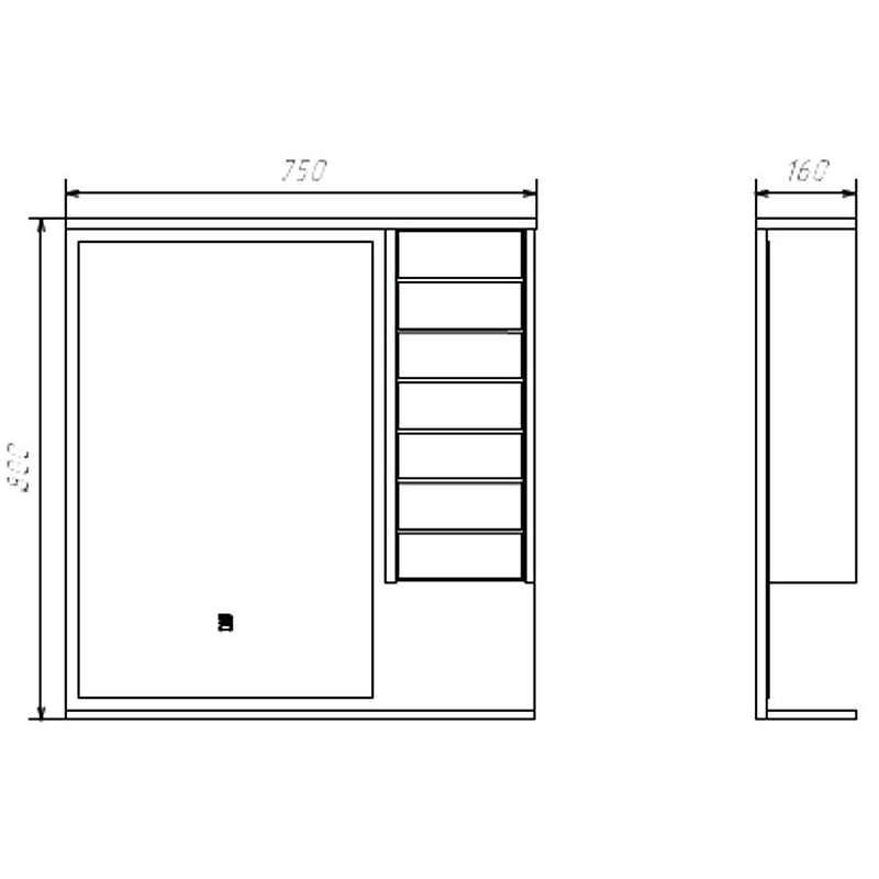 Зеркало со шкафом Comforty Кемер 75 00-00014147 с подсветкой Антрацит Дуб темно-коричневый с бесконтактным выключателем, купить, цена, заказать, магазин, доставка, скидка, промокод, купить, цена, заказать, магазин, доставка, скидка, промокод