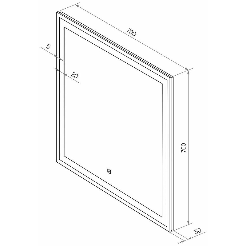 Зеркало Misty Сириус 70 СИР-02-70_70-14 с подсветкой с сенсорным выключателем, купить, цена, заказать, магазин, доставка, скидка, промокод, купить, цена, заказать, магазин, доставка, скидка, промокод