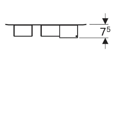 Комплект магнитной доски Geberit Acanto 500.649.01.2 Белый матовый
