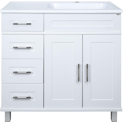 Тумба с раковиной Misty Купер 90 R УТ000010923 Белая